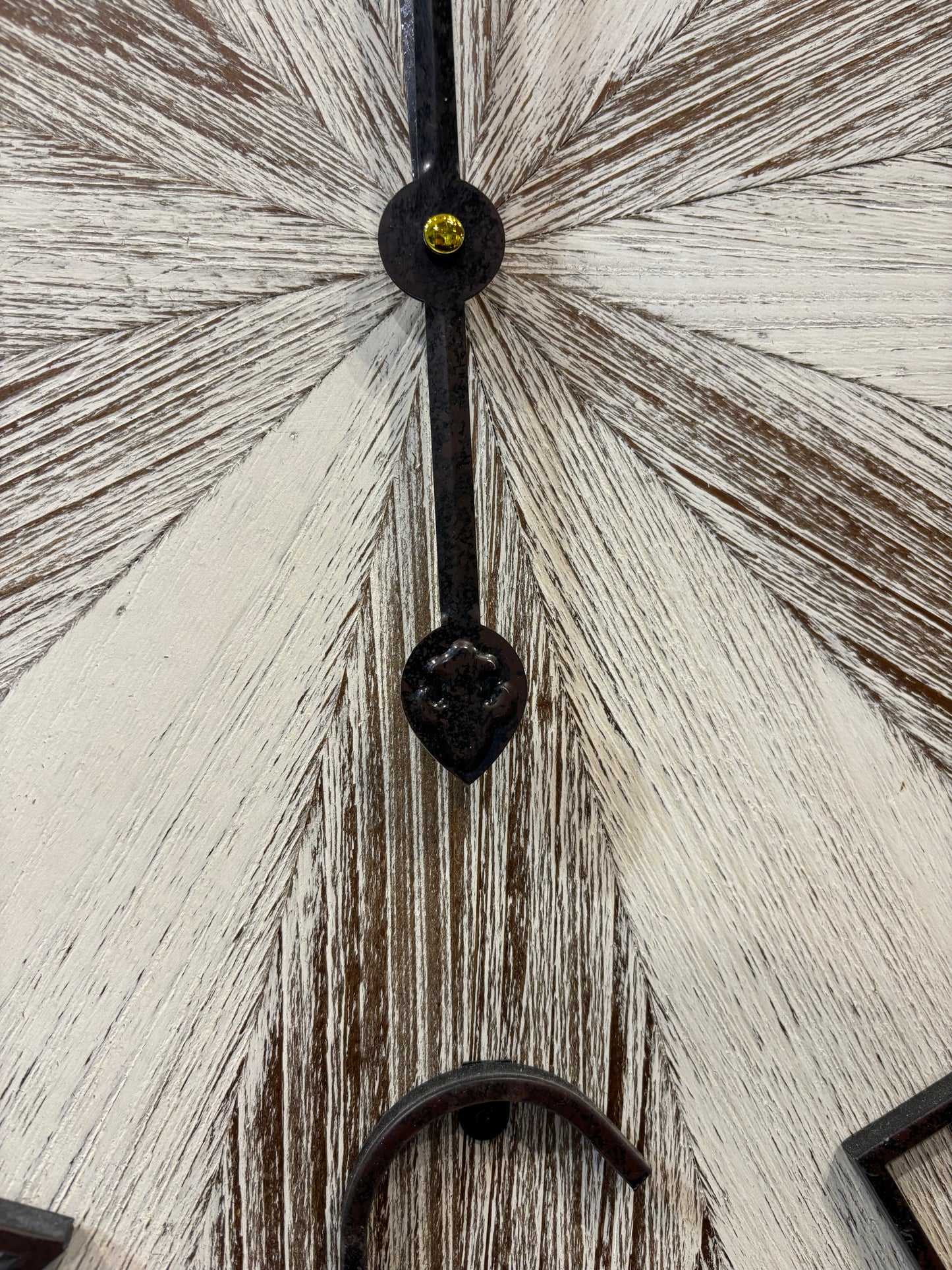 Square Sunburst Wood Clock