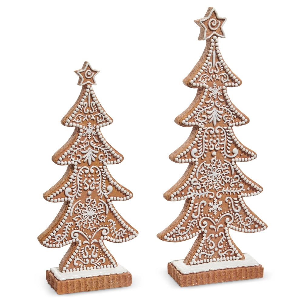 Gingerbread Christmas Tree Décor with Icing Detail