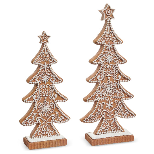 Gingerbread Christmas Tree Décor with Icing Detail