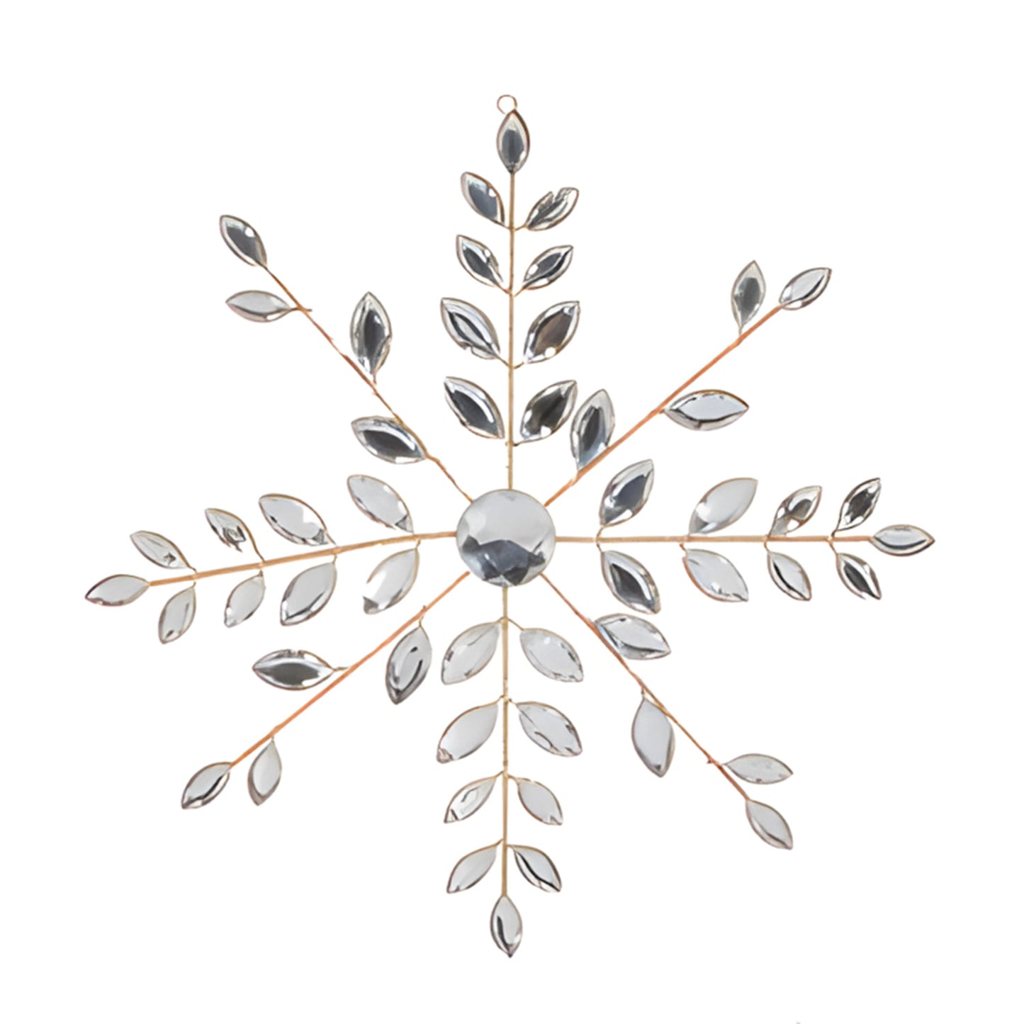 10.5" Clear Jeweled Snowflake Ornament
