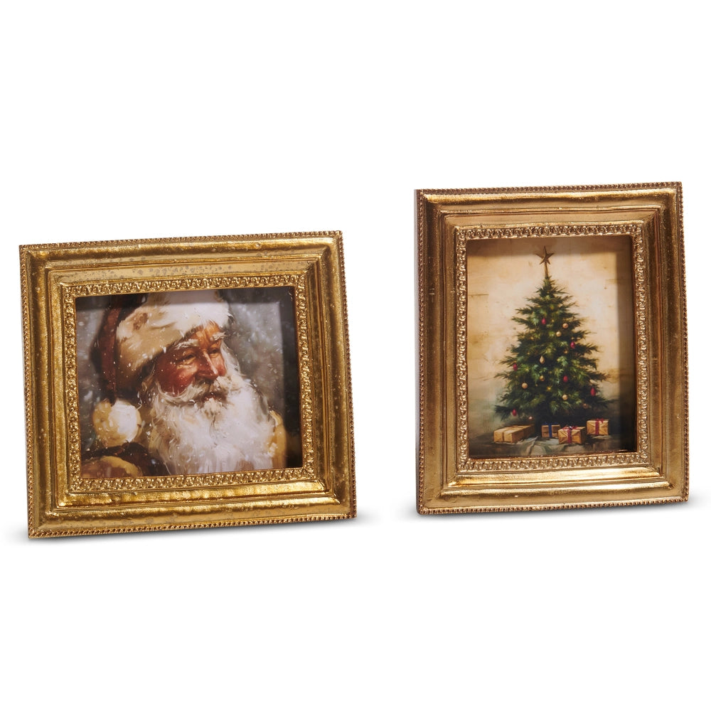 Gilded Mini Christmas Framed Art Print 6"