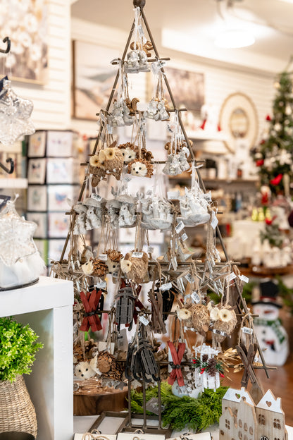 Assorted Sleigh and Ski Ornaments