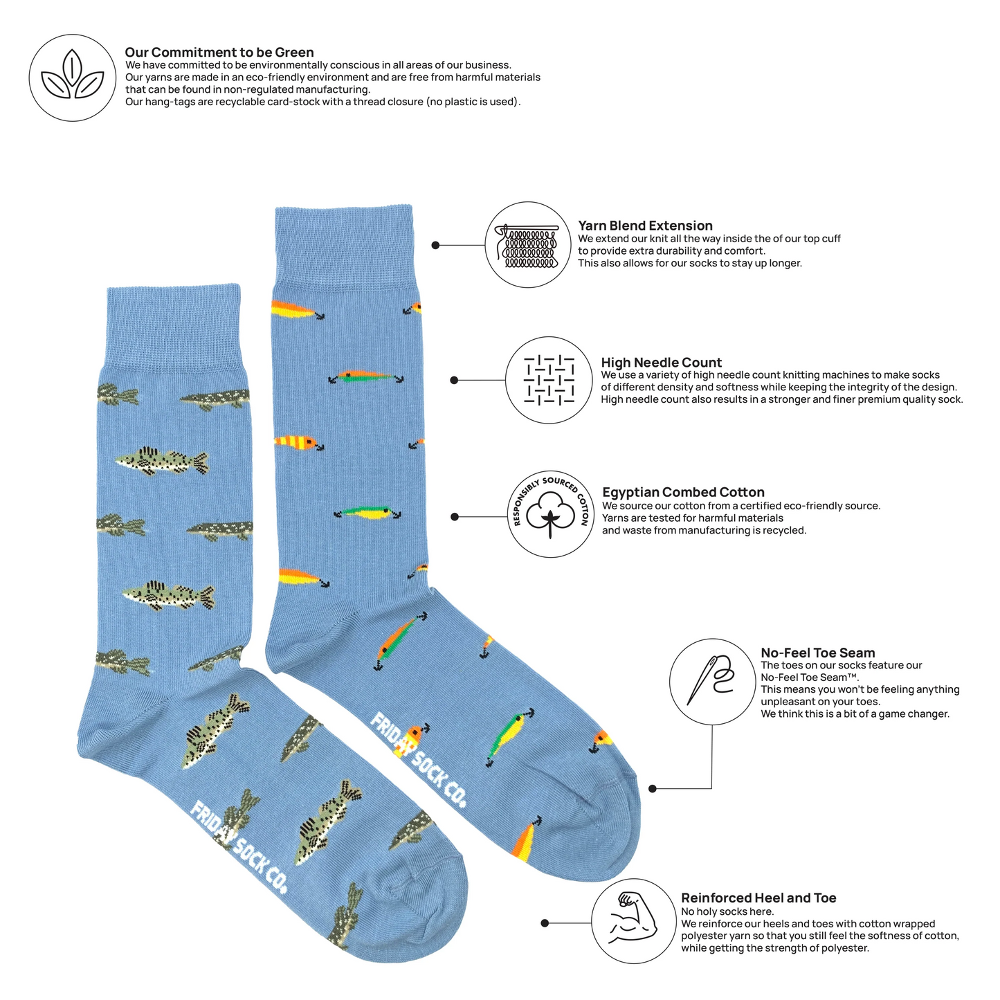 Men's Fish & Fishing Lure Socks