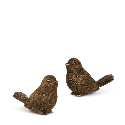 4.5" Antique Gold Birds