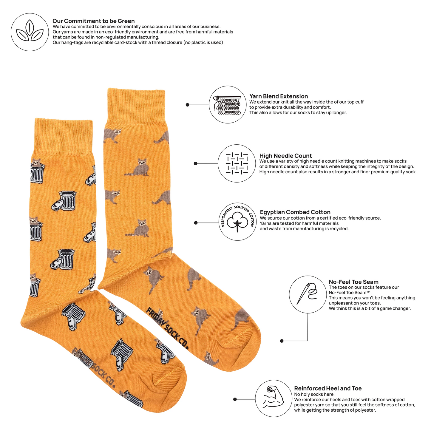 Men's Raccoon and Trash Can Socks