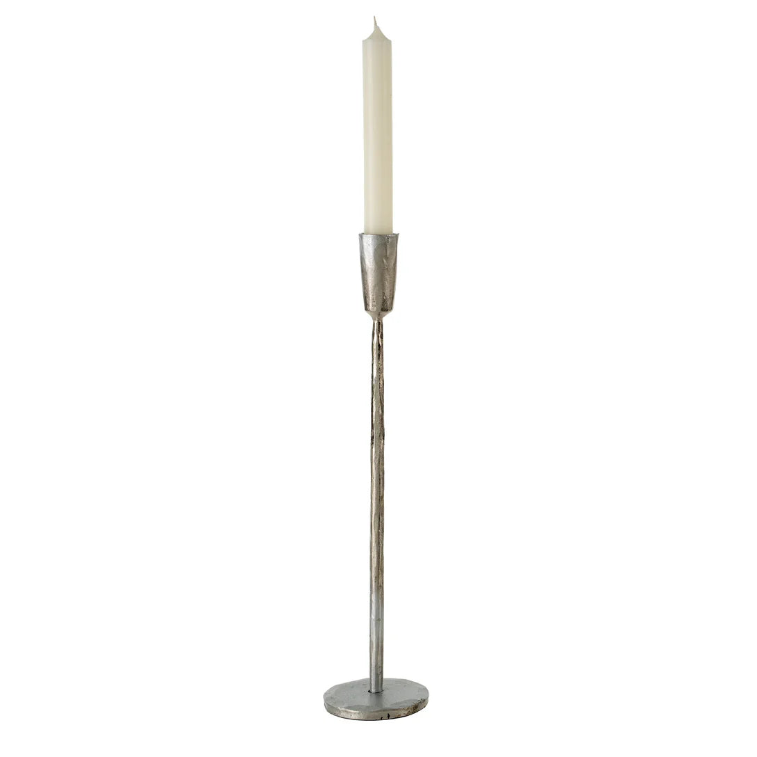Silver Luna Forged Candleholders