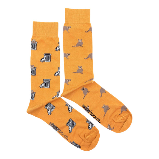 Men's Raccoon and Trash Can Socks