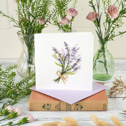 Lavender Quilling Card