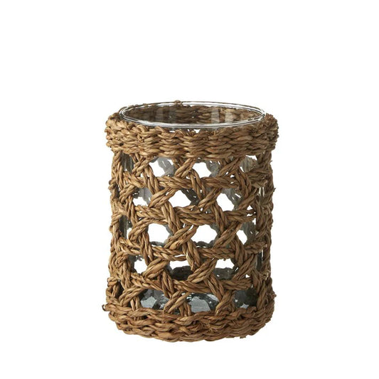 Seagrass Hurricane With Glass Insert
