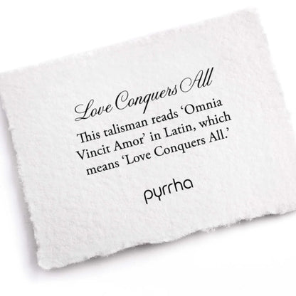 Love Conquers All Recycled Sterling Silver Talisman Necklace
