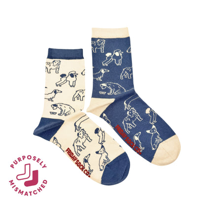 Women's Dogs This Did Good Mismatched Crew Socks