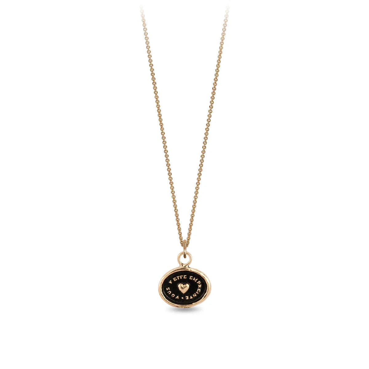 Heart Print 14K Gold Talisman