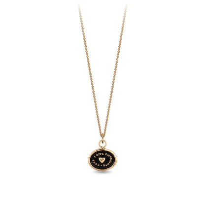 Heart Print 14K Gold Talisman Necklace