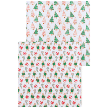 Cookie Exchange Christmas Floursack Dishtowels Set of 2