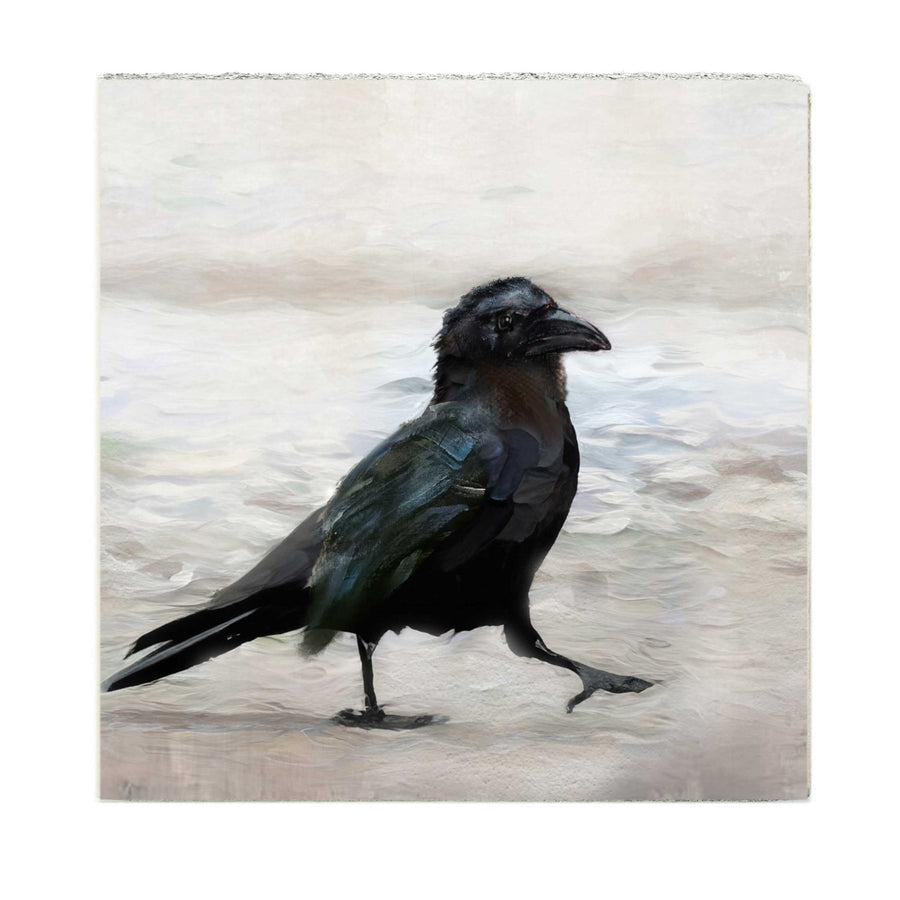 Crow Walking Art Block