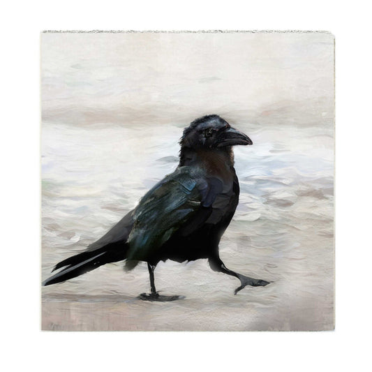 Crow Walking Art Block