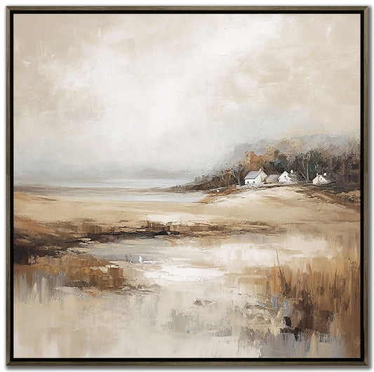 Quiet Fields Framed Canvas – 36″ x 36″