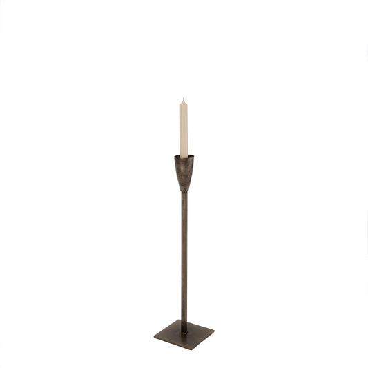 El Grande Metal Candlestick Grey