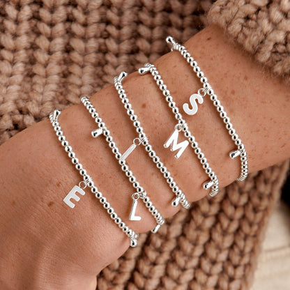A Little Alphabet Bracelet in Silver Plating