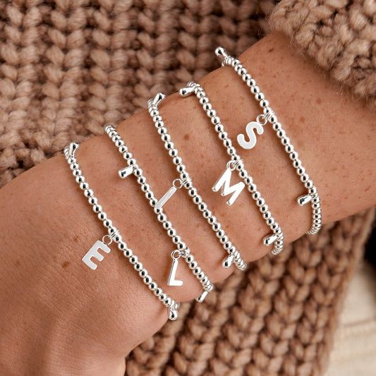 A Little Alphabet Bracelet in Silver Plating