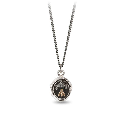 Tireless 14K Gold on Silver Talisman Necklace