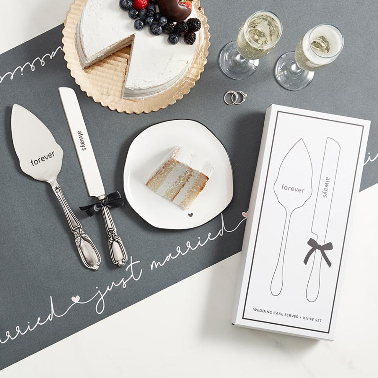 Silver Cake Serving Set