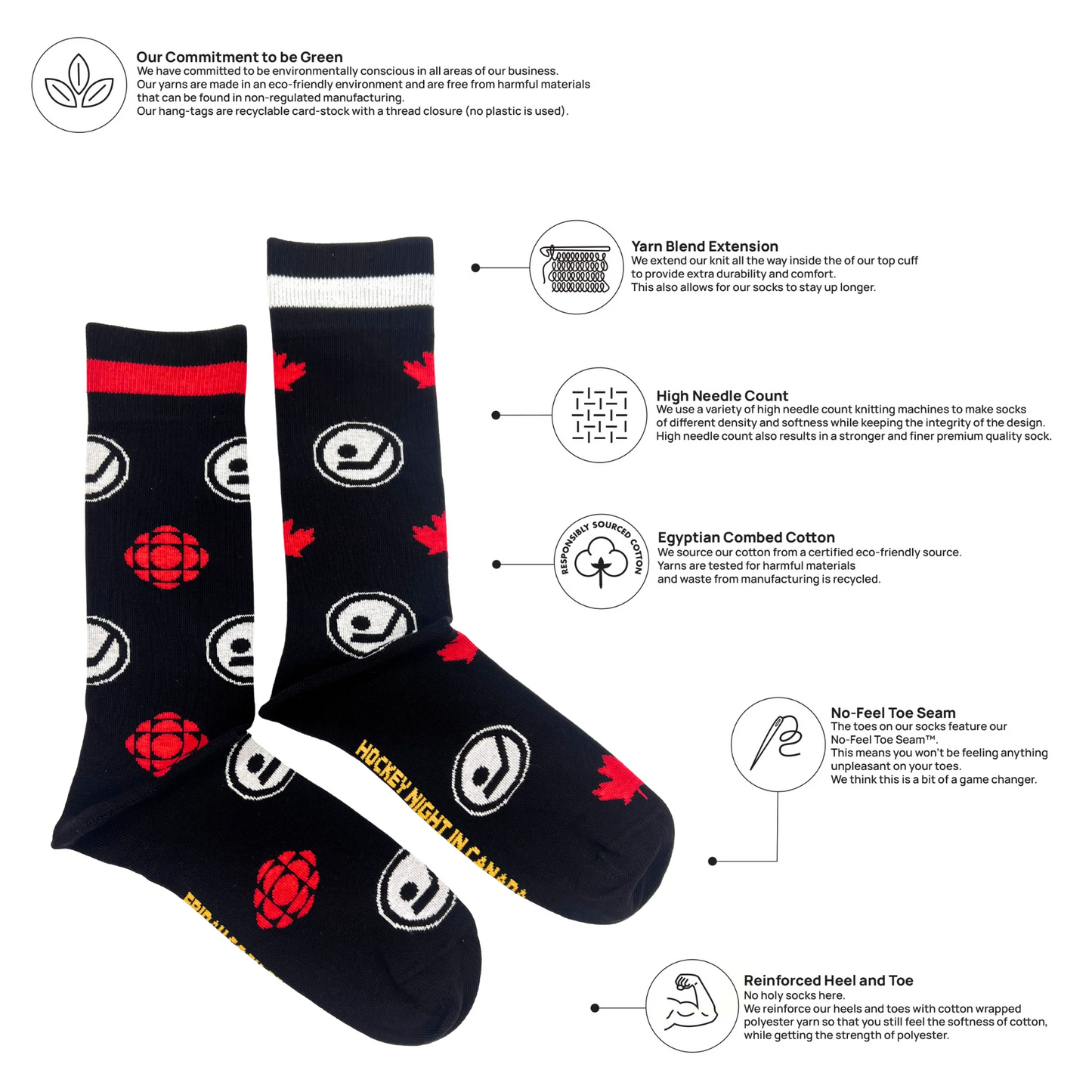 Men's CBC Hockey Night in Canada Logos Socks