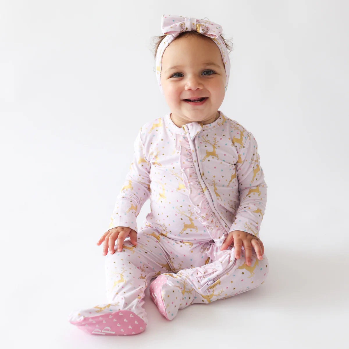 Ryleigh Footie Ruffled One Piece