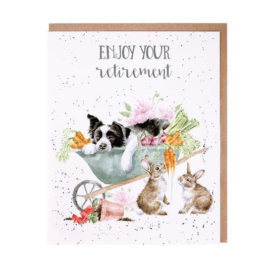 'Sleeping On The Job' Dog Retirement Card