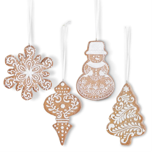 Glittered Gingerbread Ornaments