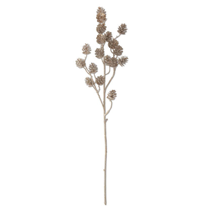 30.5" Gold Glittered Pinecone Spray