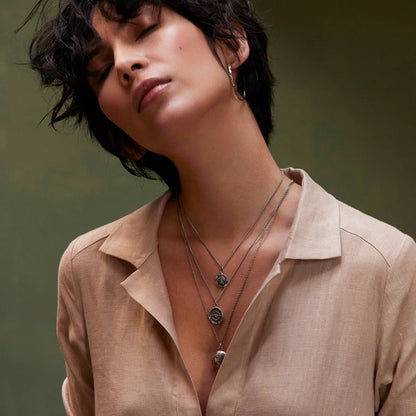 Tireless 14K Gold on Silver Talisman Necklace