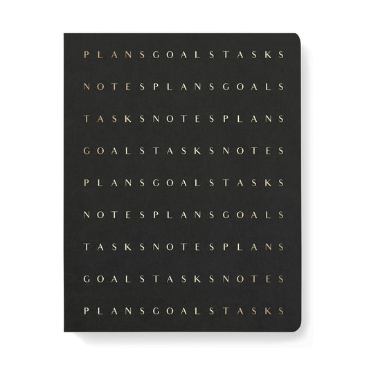Black Signature Non-Dated Weekly Planner Notebook