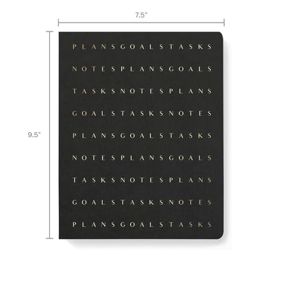 Black Signature Non-Dated Weekly Planner Notebook