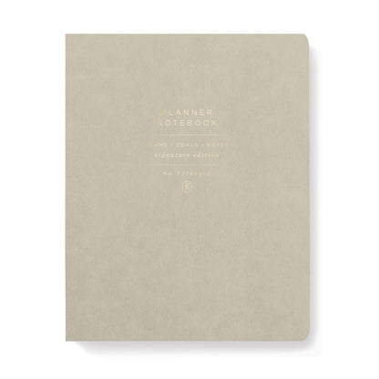 Grey Signature Non-Dated Weekly Planner Notebook