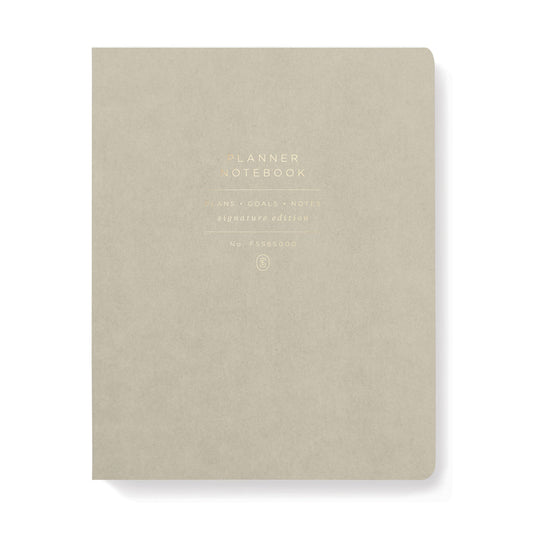 Grey Signature Non-Dated Weekly Planner Notebook