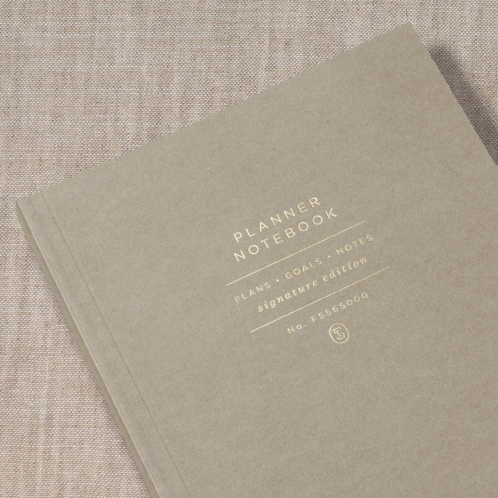 Grey Signature Non-Dated Weekly Planner Notebook