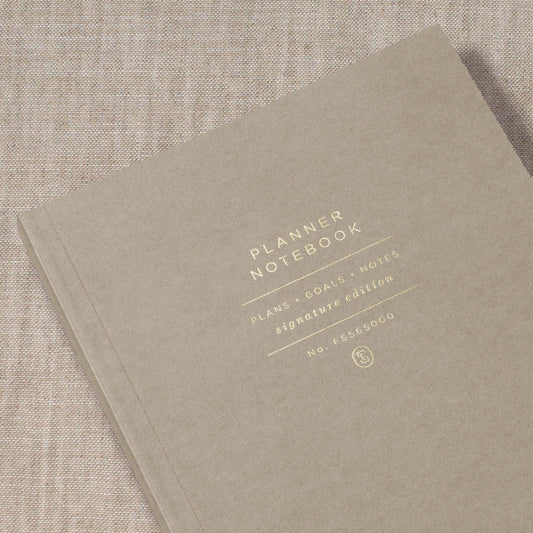 Grey Signature Non-Dated Weekly Planner Notebook