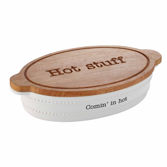 Hot Stuff Baker & Trivet Set