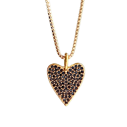 Brave Heart Necklace - Black Onyx