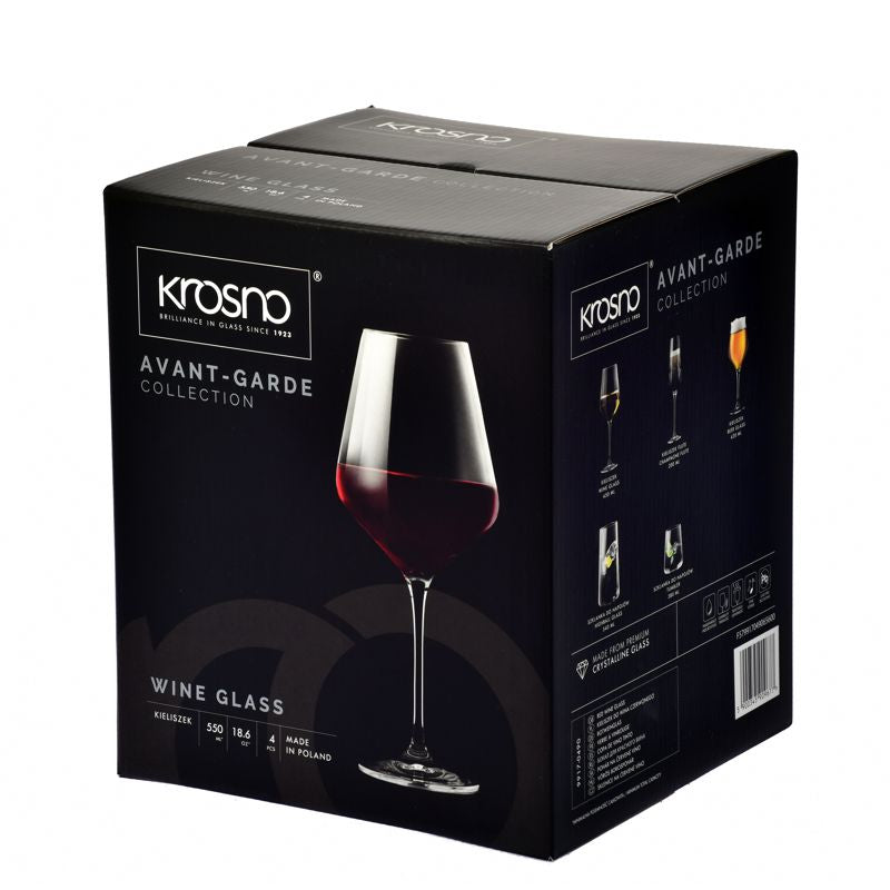 Avante-Garde Set of 4 Red Wine Glasses