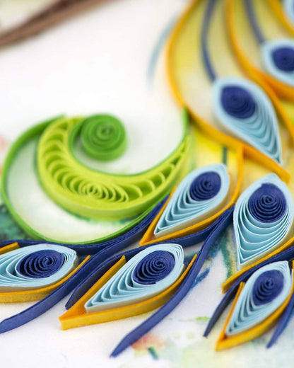 Posing Peacock Quilling Card