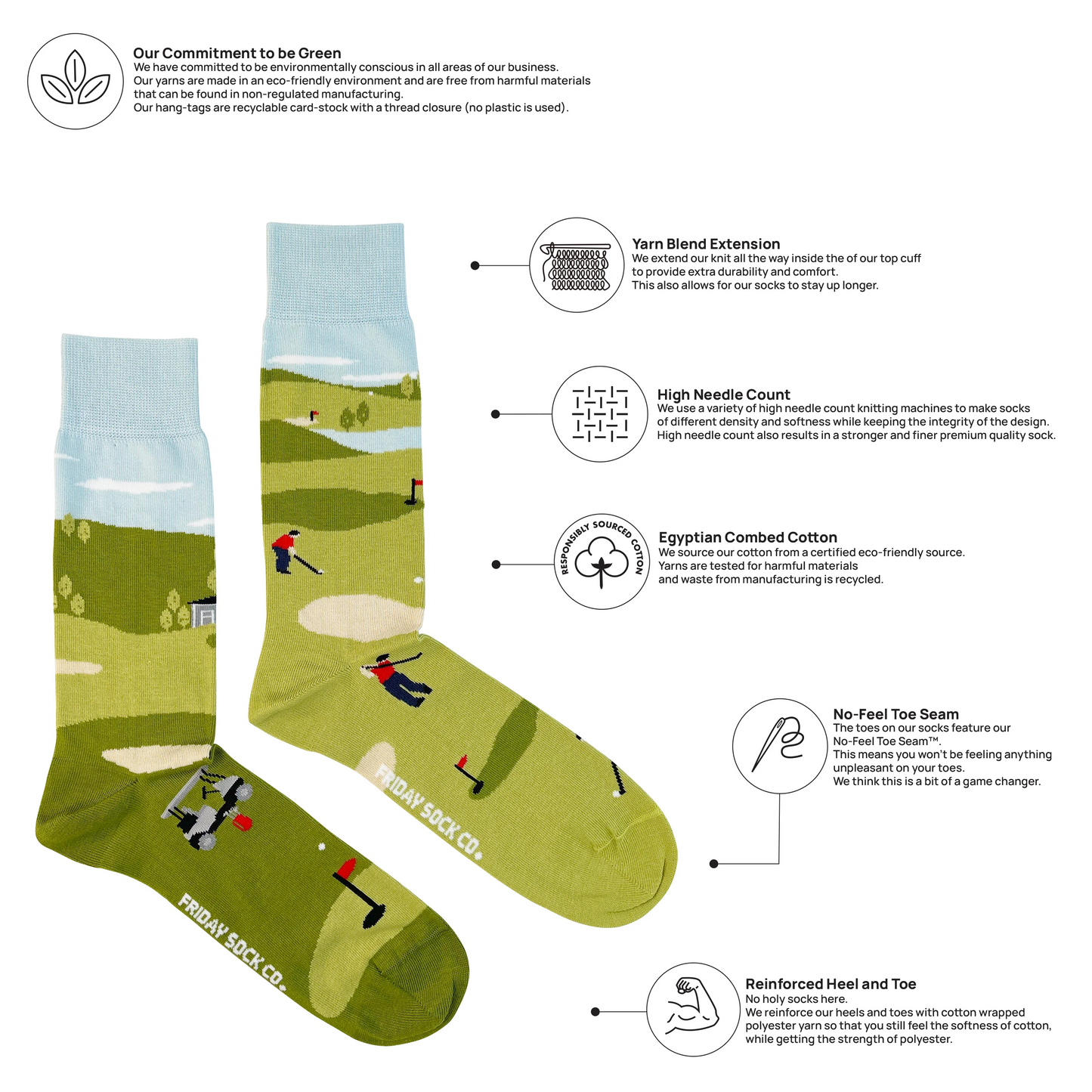 Men’s Golf Scene Socks