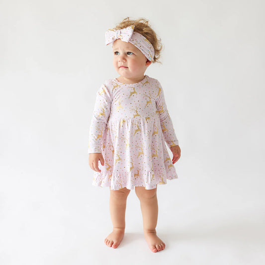 Ryleigh Long Sleeve Ruffled Bodysuit Dress