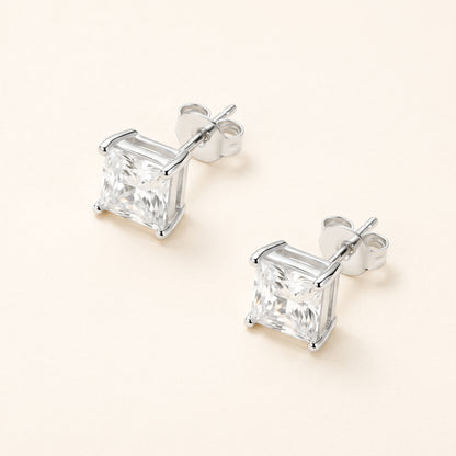 Princess Cut CZ Earrings