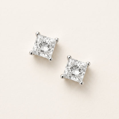 Princess Cut CZ Earrings