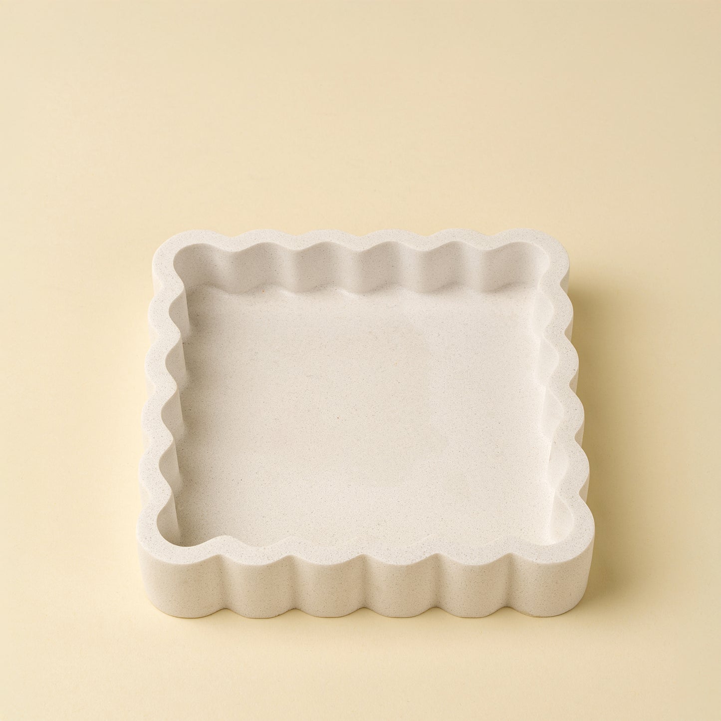 Square Scalloped Marble Tray