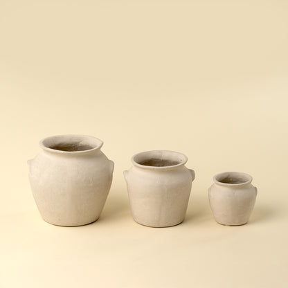 Milos Paper Mache Mini Urn