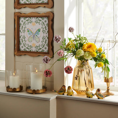 Gold Scalloped Trim Containers