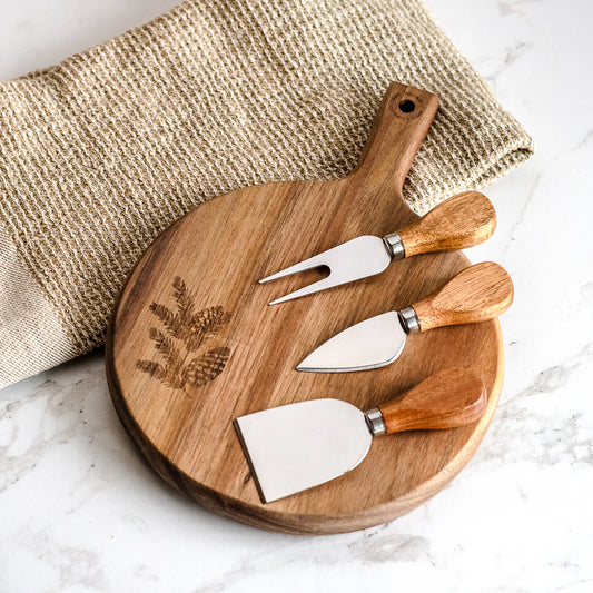 Pinecone Cheese Board & Knife Set